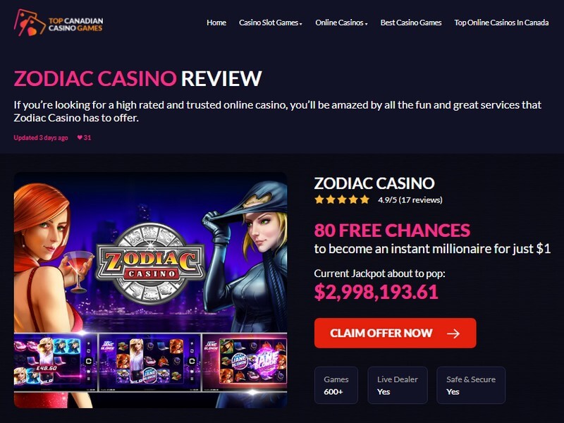 Top Canadian Casino Games